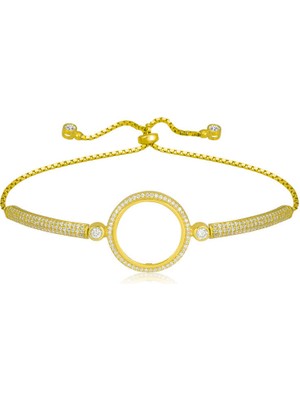 Gumush Gümüş Çeyrek Takılabilen Altın Kaplama Kadın Bileklik