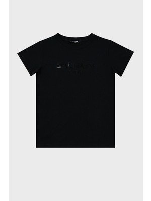 Balmain Pamuklu Bisiklet Yaka Çocuk T Shirt T Shirt 6M8071 MA030 930