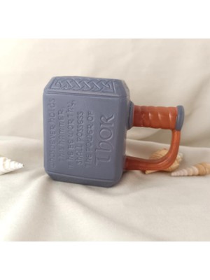 HD Marketim Kupa Kahve Fincanı Thor Çekiç Kupa 3D Tasarım Bardak 530 ml Su Bardağı