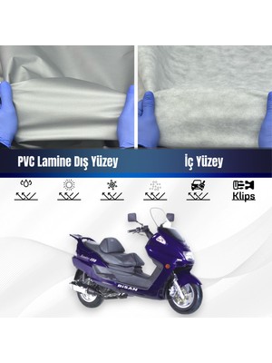 ULTRASHOP Ultra Shop Bisan Senator 150 Su Geçirmez Motosiklet Branda 4 Mevsime Uygun Motor Brandası