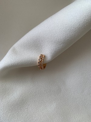 Kad Collection Çift Sıra Taşlı Earcuff Kıkırdak Küpe