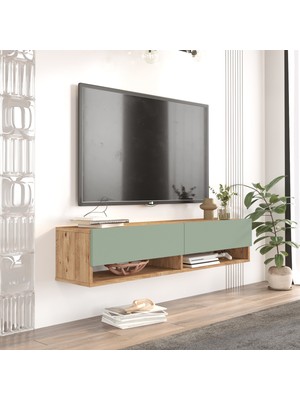 L'occi Concept Delphin Tv Ünitesi 140CM DLP11-AY Çam-Ihlamur Yeşili