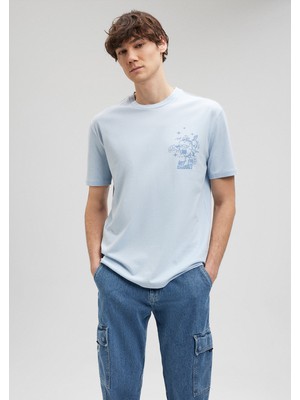 Mavi Baskılı Mavi T-Shirt 0612052-70813