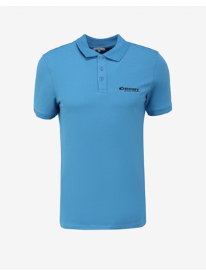 Discovery Expedition Mavi Erkek Polo Yaka Basic Polo T-Shirt D4SM-TST3248