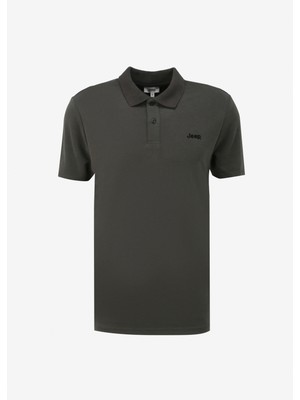 Jeep Haki Erkek Polo Yaka Relaxed Baskılı Polo T-Shirt C4SM-TST4503