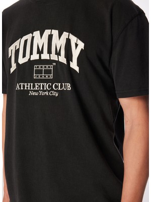 Tommy Jeans Baskılı Siyah Erkek T-Shirt DM0DM18557BDS