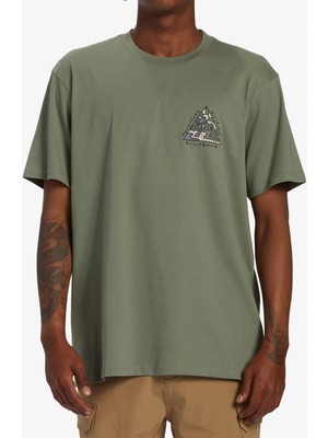 Billabong  Haki Erkek Bisiklet Yaka Regular Fit Desenli T-Shirt