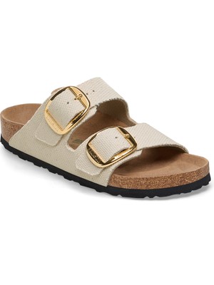 Birkenstock Arizona Big Buckle Tex Rough Canvas Vegan 1026726-Eggshell