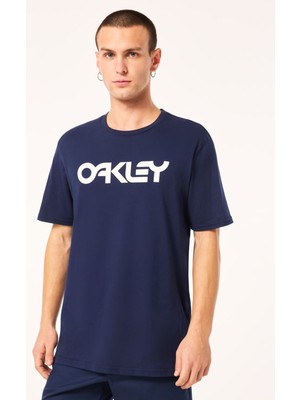 Oakley Lacivert Erkek Bisiklet Yaka Normal Kalıp Baskılı T-Shirt FOA404011_MARK Iı Tee 2.0