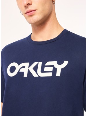 Oakley Lacivert Erkek Bisiklet Yaka Normal Kalıp Baskılı T-Shirt FOA404011_MARK Iı Tee 2.0