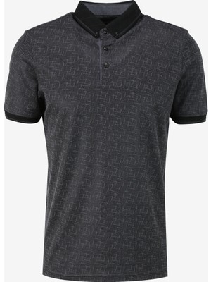 People By Fabrika Jakarlı Siyah Erkek Polo T-Shirt SPBF4SM-TST5083