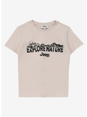 Jeep Baskılı Taş Erkek Çocuk T-Shirt C4Sb-Tst4001