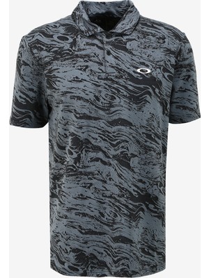 Oakley Yeşil - Siyah Erkek Normal Kalıp Desenli Polo T-Shirt FOA405491_OAKLEY Dualıty Jacquard