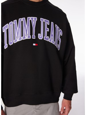 Tommy Jeans Siyah Erkek Sweatshırt DM0DM18628BDS