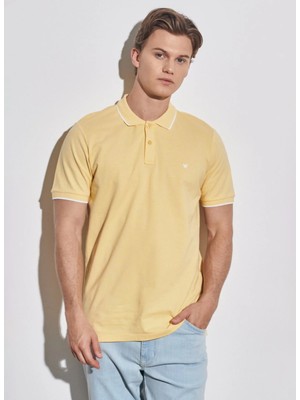 Wrangler Bej Erkek Polo T-Shirt W7D5K4XX2TUQ Kısa Kollu Polo T-Shir