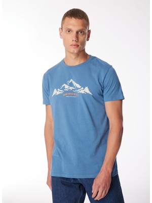 Merrell  Erkek O Yaka Baskılı T-Shirt M4Taurusm_Taurus M