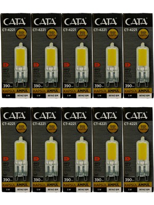 Cata CT-4221 5W 6400K (Beyaz) G9 Duylu Kapsül LED Ampul (10 Adet)