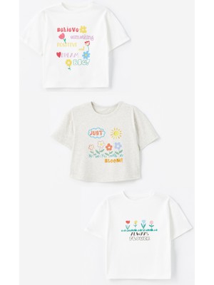 Dexia 3' Lü Set - Örme Baskı Detaylı Tshirt