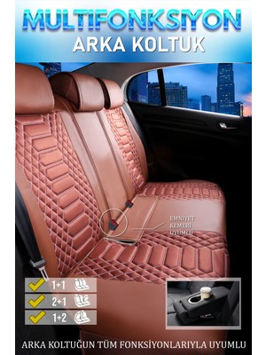 Startcar 
honda Legend Uyumlu Deri Oto Koltuk Kılıfı Ön Arka Takım Tarçın Royal Model Sc