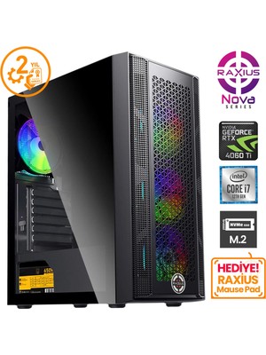 Raxius Nova G1 I7 406T-27F08F I7-12700F 32GB 2tbssd RTX4060TI Freedos Gaming Masaüstü Bilgisayar