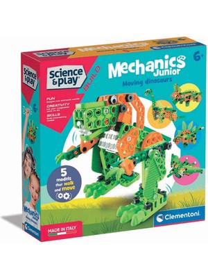 Clementoni Mechanics Junior Hareketli Dinozorlar 75061 Eğlenceli Tasarım 24 Ay 5 Model Parça Sayısı