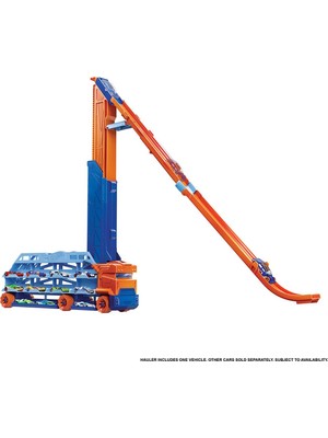 Hot Wheels Hız Rampalı Tır 60 cm Pistli 20 Araç Taşıma Kapasiteli Plastik Oyuncak Araba Seti
