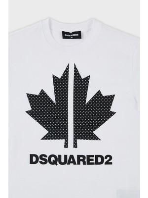 Dsquared2 Pamuklu Bisiklet Yaka Çocuk T Shirt DQ0028 D004G T Shirt DQ0028