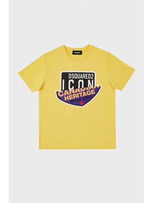 Dsquared2 Pamuklu Bisiklet Yaka Çocuk T Shirt DQ0244 D002F T Shirt DQ0244