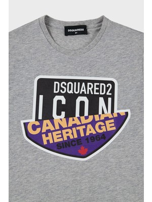 Dsquared2 Pamuklu Bisiklet Yaka Çocuk T Shirt DQ0244 D002F T Shirt DQ0244