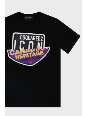 Dsquared2 Pamuklu Bisiklet Yaka Çocuk T Shirt DQ0244 D002F T Shirt DQ0244