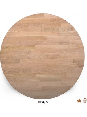 Woodlife Yuvarlak Ahşap Plaka Masa ve Sehpa Tablası KAYIN-130 Cm-18 mm