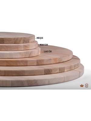 Woodlife Yuvarlak Ahşap Plaka Masa ve Sehpa Tablası LADİN-110 Cm-30 mm