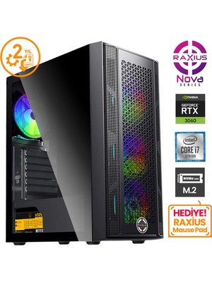 Raxius Nova G1 I7 3060-27FF06 I7-12700F 32GB 1tbssd RTX3060 Freedos Gaming Masaüstü Bilgisayar