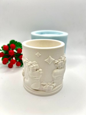 Wammolds Hediye Paketli Saksı Kalelik Silikon Kalıp