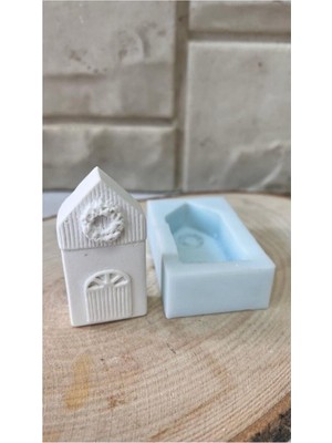 Wammolds Dekoratif Çelenkli Minik Ev Silikon Kalıp