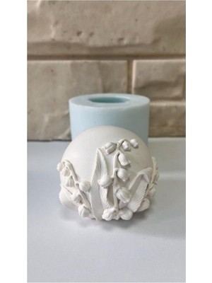 Wammolds Çiçek Detaylı Büyük Top Silikon Kalıp