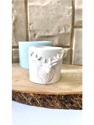 Wammolds Silindir Dekoratif Geyik Mumluk Silikon Kalıp
