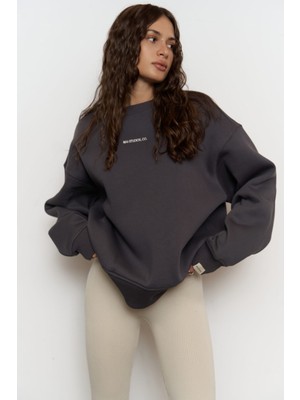 Mai Collection Street Studios Antrasit Oversize Sweatshirt