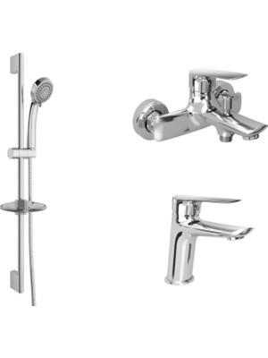 Kale Tandem Banyo+Lavabo Bataryası ve Kale Raın S110 Sürgülü Duş Barı