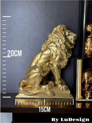 Lu Design Premium Gold Renk 20 cm  Aslan Biblo &  Eşya Ev Dekorasyon