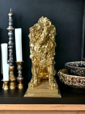 Lu Design Premium Gold Renk 20 cm  Aslan Biblo &  Eşya Ev Dekorasyon