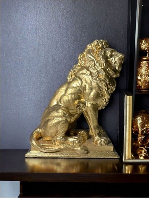 Lu Design Premium Gold Renk 20 cm  Aslan Biblo &  Eşya Ev Dekorasyon