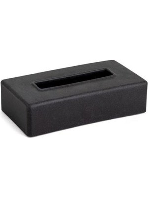 System Banyo Aksesuarları Reçine Tezgah Üstü Dikdörtgen Kleenex Peçetelik Siyah 71x140x264 mm