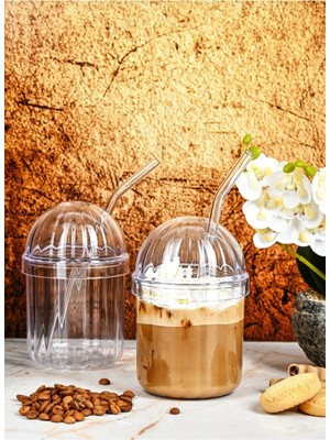 Yzhome 2 Adet Mika Oval Kapaklı Pinterest Bardak Kahve ve Sunum Bardağı 430 ml Cam Değildir.