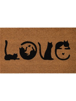 Kaşmir Halı Cat Love Coco Paspas 45X75 cm