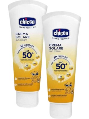 Chicco Güneş Kremi Spf 50+ 75 ml  2'li Set  2 Adet Güneş Kremi