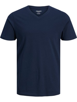 Jack & Jones Erkek V Yaka Basic Tişört 12156102