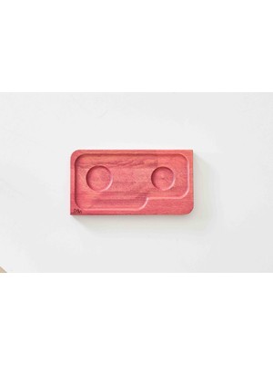 DAVI Ahşap Kare Ahşap Çay & Kahve Sunum Tabağı