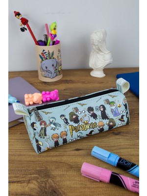 OneSize Kalem Kutusu Anime-Manga Harry Potter Temalı Üçgen Tasarım Vegan Deri (Kalemlik)