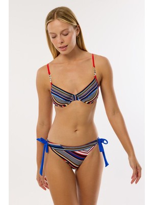 Ayyıldız 4618 Saks Kapsız Bikini Takımı